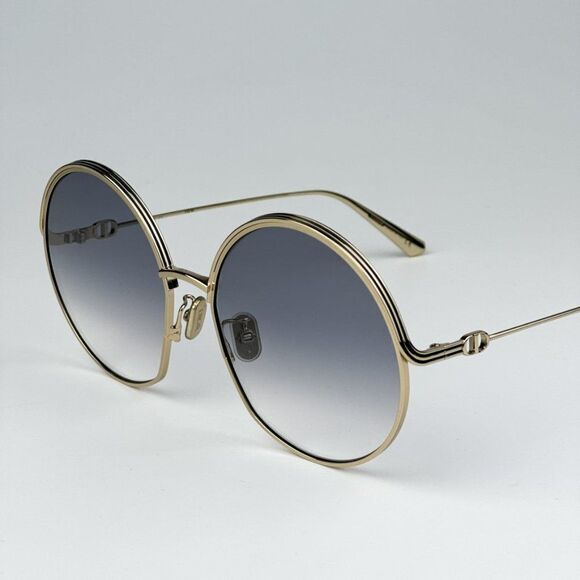 NEW Dior EVERDIOR R1U C0A2 Gold Gradient Grey Unisex Metal Round Sunglasses - Picture 7 of 11